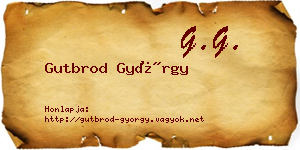 Gutbrod György névjegykártya